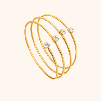Spiral in Love Handcuff Bangle